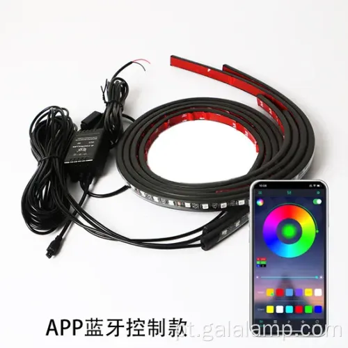 Luzes de tira LED controladas por aplicativos para personalização automotiva